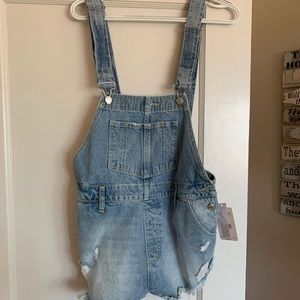 Free people overalls classic blue